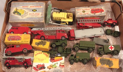 Lot 37 - Dinky Toys. Mixed Group of Military, Emergency & Commercial Vehicles - Boxed & Unboxed.