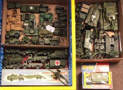 Lot 68 - Dinky Toys. Large Mixed Group of Unboxed Military Vehicles.