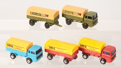 Lot 2 - Matchbox Superfast Group of 1a Mercedes LP Covered Truck & 2a Covered Trailers