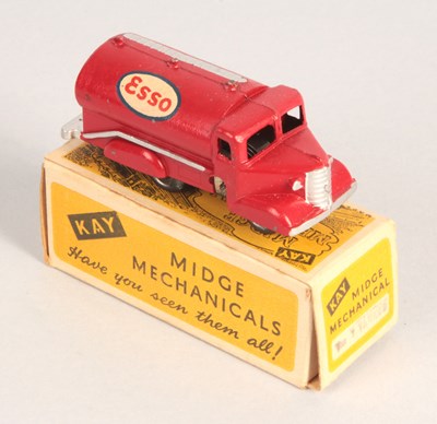 Lot 97 - Kay Toys Midge Mechanicals "Esso" Petrol Tanker - Red Body.