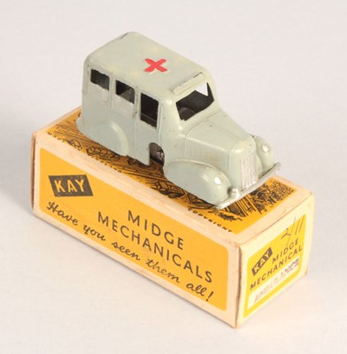 Lot 98 - Kay Toys Midge Mechanicals Ambulance - Light Grey Body.