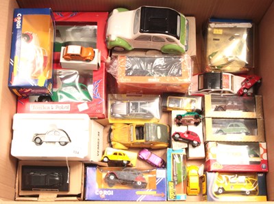 Lot 104 - Corgi, Norev, Polistil & Others - Group of Boxed / Unboxed Citroen 2CV Cars.