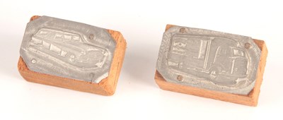 Lot 106 - Corgi Toys - Pair of Printers Blocks - Karrier Bantam Van & Ford Zephyr Estate.