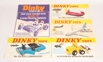 Lot 109 - Dinky Toys - Group of 5x Retailers Shop Window Stickers & Poster.