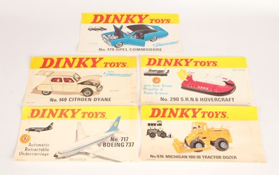 Lot 110 - Dinky Toys - Group of 5x Retailers Shop Window Stickers.