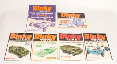 Lot 111 - Dinky Toys - Group of 6x Shop Retailers Window Stickers & Poster.
