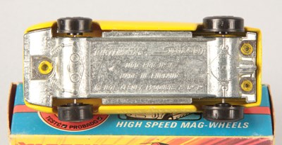 Lot 4 - Matchbox Superfast 1b Mod Rod - lemon yellow body WITH RARE SCORPION HOOD LABEL