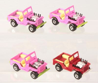Lot 11 - Matchbox Superfast 4 x 2b Jeep Hot Rod VARIATIONS