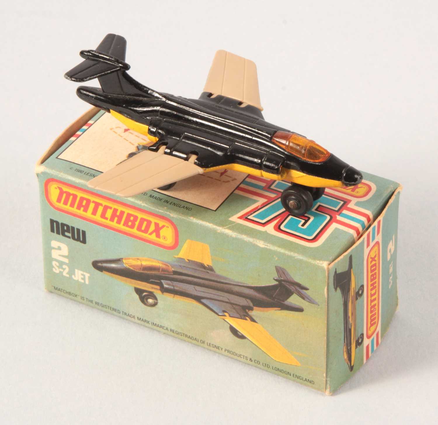 Lot 14 - Matchbox Superfast 2d Blackburn Buccaneer S-2 Jet WITH RARE TAN PLASTIC FOLDING WINGS