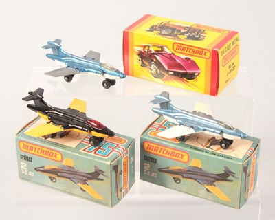 Lot 15 - Matchbox Superfast 3 x 2d Blackburn Buccaneer S-2 Jet INCLUDING RARE RED CANOPY
