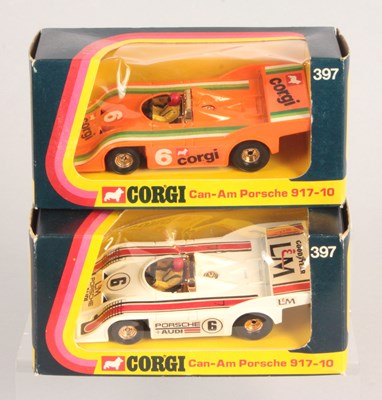 Lot 137 - Corgi Toys 397 - Pair of Can-Am Porsche 917-10 Race Cars.