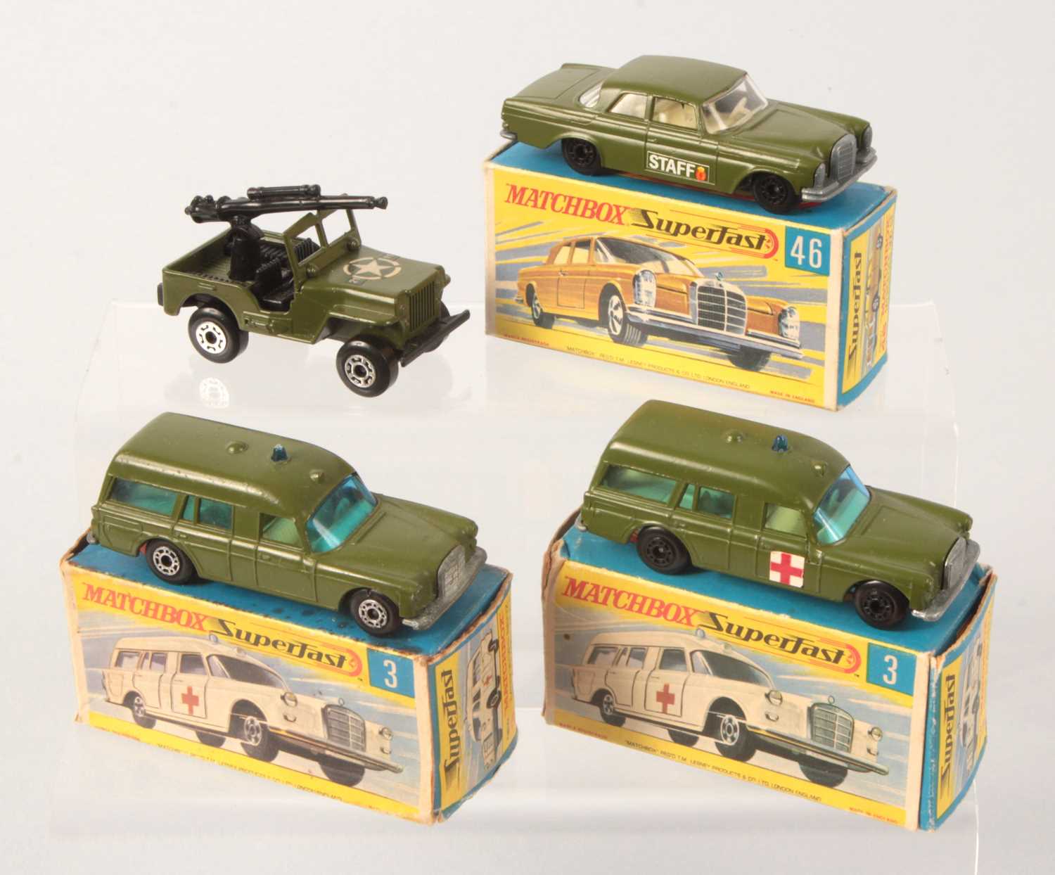 Lot 16 - Matchbox Superfast Group of 4 x Military Vehicles