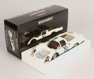 Lot 144 - Minichamps 100 666130 1/18th Porsche 906LE - 24h Le Mans 1966 - White / Blue
