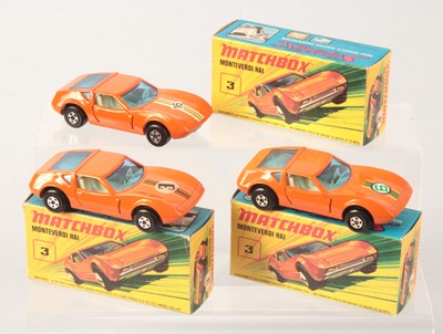 Lot 18 - Matchbox Superfast 3 x 3b Monteverdi Hai INCLUDING RARE RACING NUMBER 6 AND RACING NUMBER 16