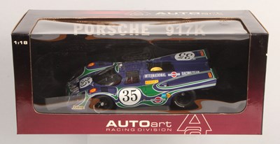 Lot 154 - Autoart Racing Division 80036 1/18th Porsche 917 "Martini & Rossi", Purple / Green.