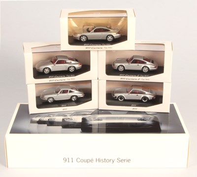 Lot 169 - Minichamps 1/43rd WAP 020 Set 01 Porsche 911 - 5x Car History Set.