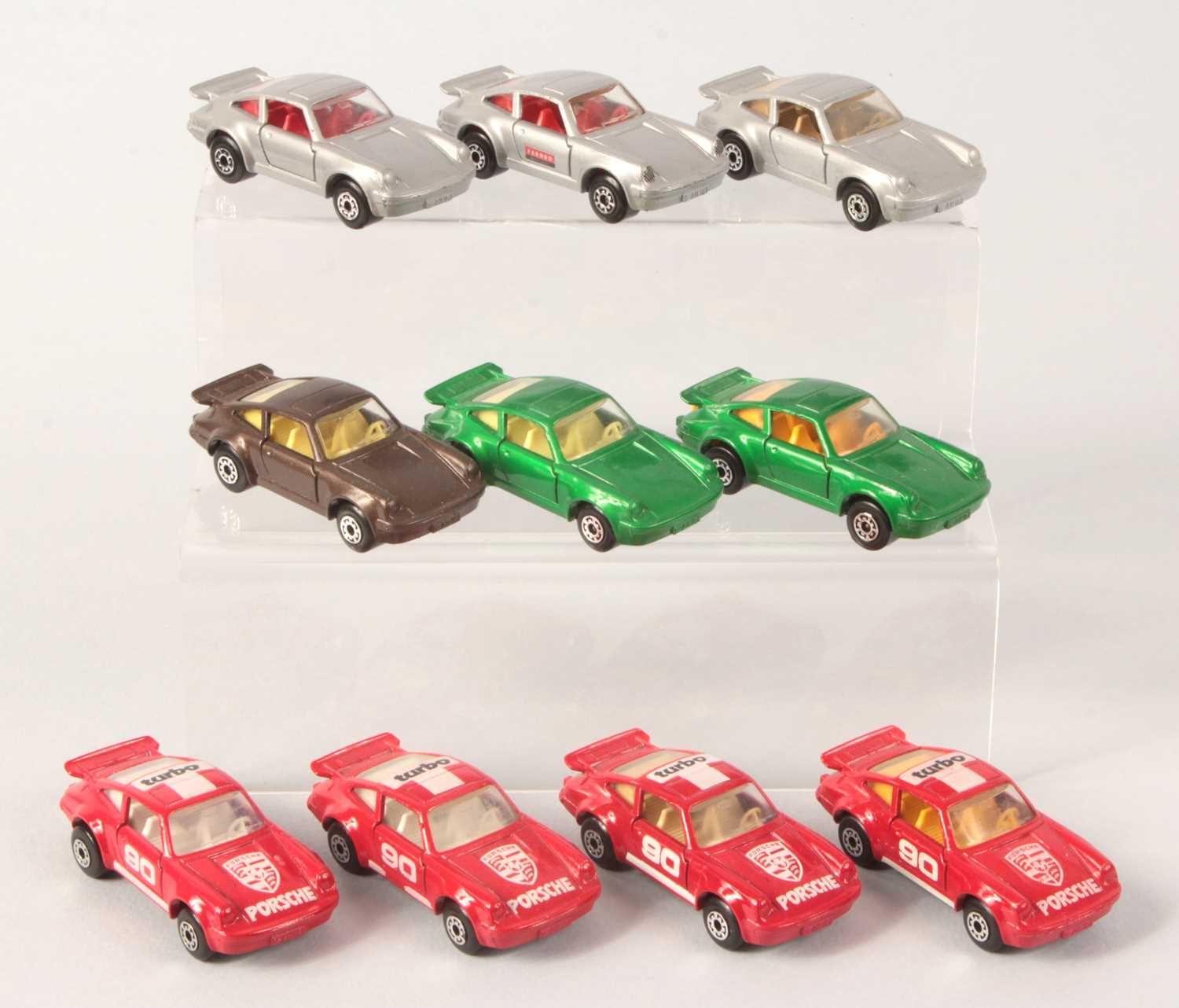 Lot 21 - Matchbox Superfast Group of 10 x 3c Porsche 911/930 Turbo VARIATIONS