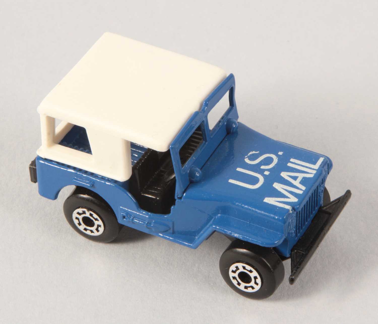 Lot 27 - Matchbox Superfast 5c US Mail Jeep WITH RARE GLOSS BLACK "No.5 US MAIL TRUCK BASE
