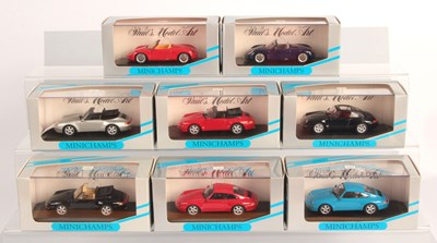 Lot 172 - Minichamps 1/43rd Group of Porsche Road Cars.