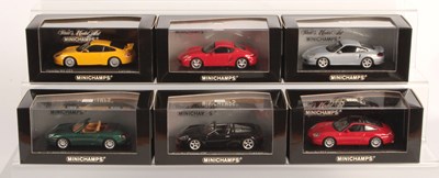 Lot 173 - Minichamps 1/43rd Group of Porsche Road Cars.