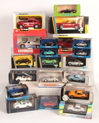 Lot 192 - Bburago, Polistil, AUTOart, Eligor. Mixed group of Porsche models.