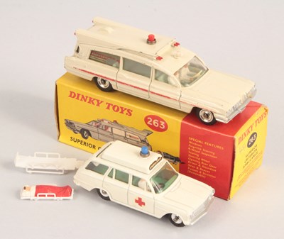 Lot 340 - Dinky Toys 263 Cadillac Superior Criterion Ambulance & 278 Vauxhall Victor Ambulance