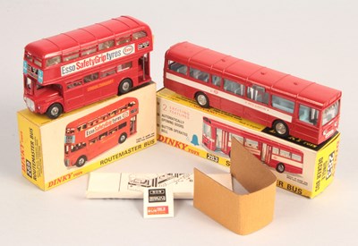 Lot 347 - Dinky Toys 283 AEC Merlin Single Decker Bus & 289 London Transport Routemaster Bus