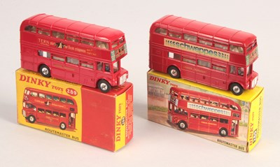 Lot 348 - Dinky Toys 2 x 289 London Transport Routemaster Bus