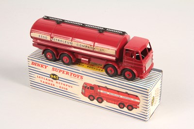 Lot 354 - Dinky Toys 943 Leyland Octopus Esso Tanker WITH RARE LATE ISSUE ESSO LABELS, RARE RED PLASTIC HUBS