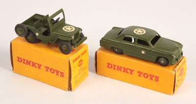 Lot 372 - Dinky Toys 675 Ford Fodor US Army Staff Car & 669 US Army Military Jeep