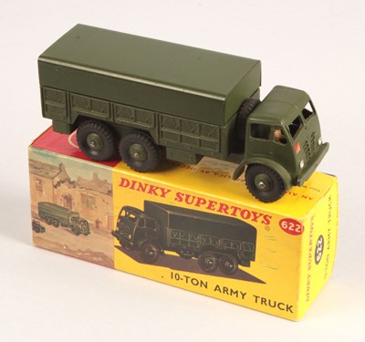 Lot 373 - Dinky Toys 622 Foden 10-Ton Army Truck WITH RARE YELLOW & RED DETAILED BOX