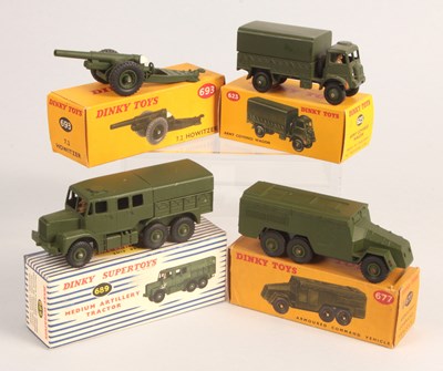 Lot 374 - Dinky Toys Group of 4 x British Army Military Vehicles