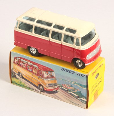 Lot 397 - French Dinky Toys 541 Mercedes Benz Minibus Red Body & Ivory Roof