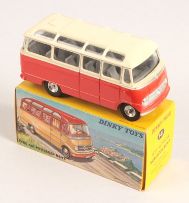 Lot 398 - French Dinky Toys 541 Mercedes Benz Minibus - RARE BURNT ORANGE BODY
