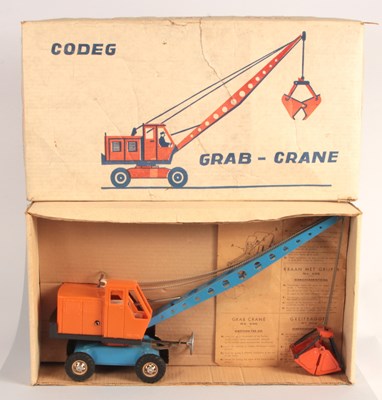 Lot 216 - Joustra - Codeg (France) 496 4 Wheel Mobile Grab - Crane. Orange / Blue.