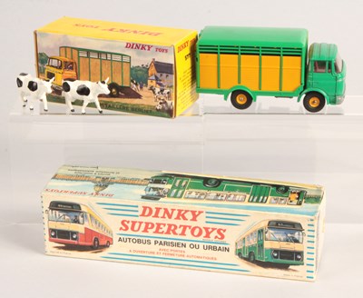 Lot 403 - French Dinky Toys 577 Berliet GAK Cattle Truck & EMPTY BOX ONLY for 889 Berliet Paris Bus