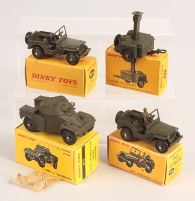 Lot 408 - French Dinky Group of 4 x Military Vehicles