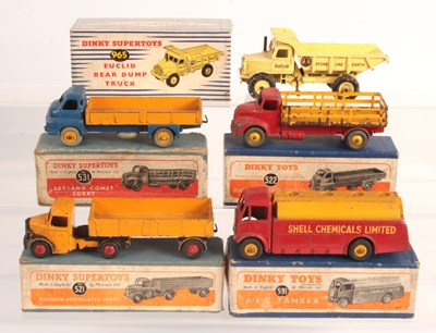 Lot 241 - Dinky Toys. Group of 5 Boxed Commercial Vehicles.