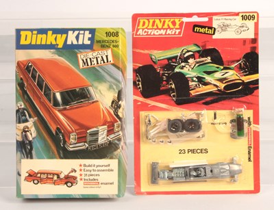Lot 419 - Dinky Toys Pair of Metal Kits 1008 Mercedes Benz 600 + 1009 Lotus F1 Racing Car