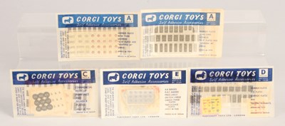 Lot 424 - Corgi Toys Group of 5 x Self Adhesive Accessory Packs