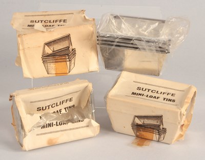Lot 255 - Sutcliffe Mini-Loaf Tins, 3x Packs of 4 Tins. Pristine Condition.