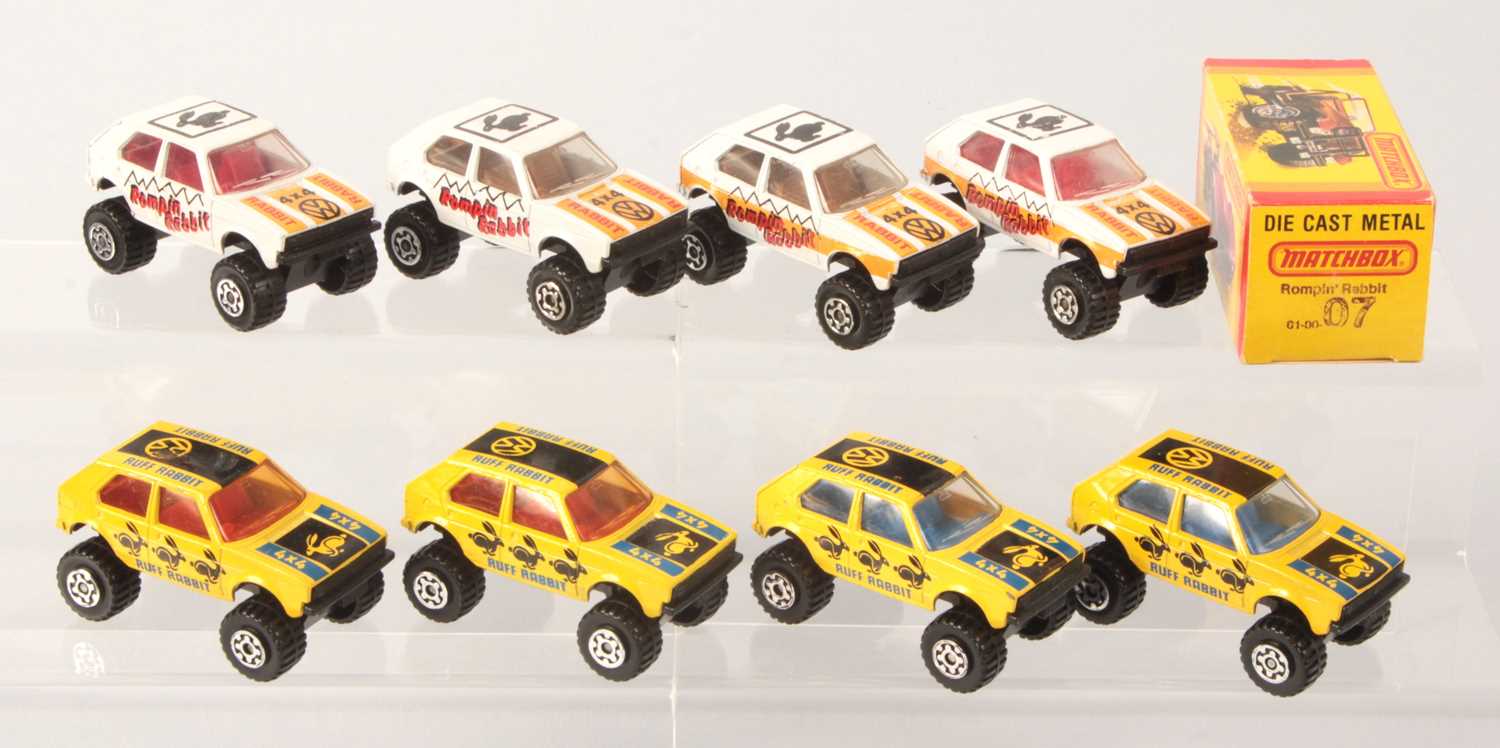 Lot 37 - Matchbox Superfast 8 x 7d Volkswagen Golf Rompin' Rabbit