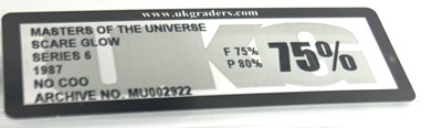 Lot 129 - Mattel Vintage Masters of the Universe Scare Glow Series 6 1987 No COO - UKG Graded 75% 75/80.