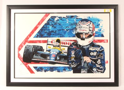 Lot 265 - Nigel Mansell World Champion 1992; singed by David Johnson & Nigel Mansell
