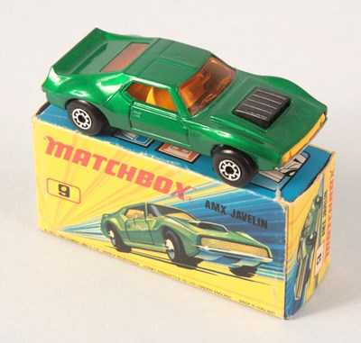 Lot 46 - Matchbox Superfast 9b AMX Javelin Twin Pack Issue RARE METALLIC EMERALD GREEN BODY