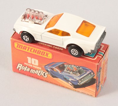 Lot 52 - Matchbox Superfast 10b Ford Mustang Piston Popper - RARE WHITE BODY + RARE FRENCH TEXT BOX