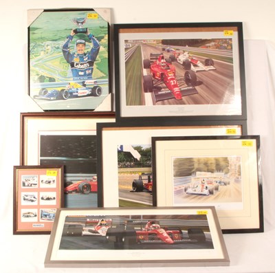 Lot 270 - Nigel Mansell - Mixed Group of Framed Prints.