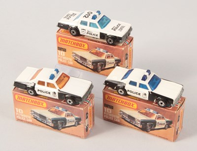 Lot 55 - Matchbox Superfast 3 x 10c Plymouth Gran Fury Police Car