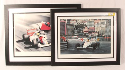 Lot 275 - Ayrton Senna - Pair of Ltd Edition Framed Prints.