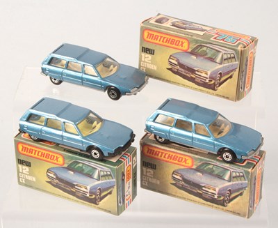 Lot 58 - Matchbox Superfast 3 x 12d Citroen CX Estate HARDER TO FIND VARIATIONS